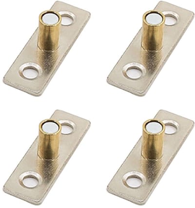 Dailygoody - Schuifdeuren - Vloergeleider - Soepele Beweging - Goud - Stopper - 4 Stuks - Geschikt voor Glazen Schuifdeuren - Kasten