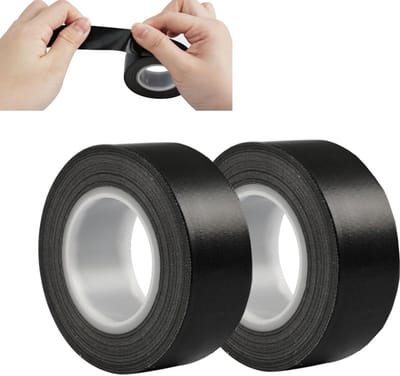 Set van 2 Stuks Draadbedrading Tape, 10mx15mm Zwarte Textieltape, Hittebestendige Isolatietape voor Auto's, Ideaal voor Bedrading en Kabelbeheer