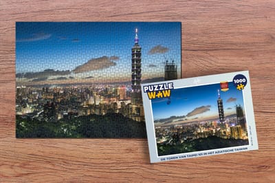 Puzzel De toren van Taipei 101 in het Aziatische Taiwan - Legpuzzel - Puzzel 1000 stukjes volwassenen