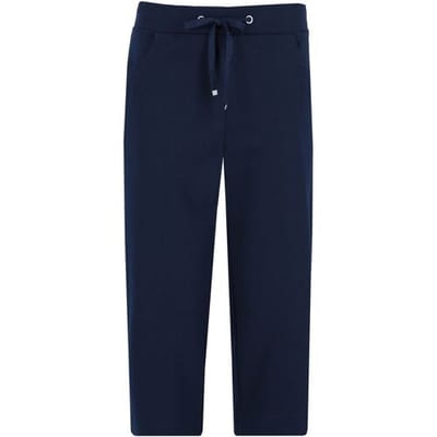 Hajo Comfortabele dames capri sweatbroek blauw Blauw vrouw 40