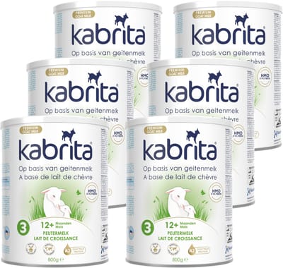 Kabrita 3 Peutermelk Multipack - Geitenmelk Flesvoeding vanaf 12 maanden - 6x800g - voordeelverpakking
