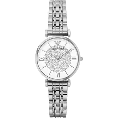 Emporio Armani AR1925 T-Bar roestvrij staal dames horloge
