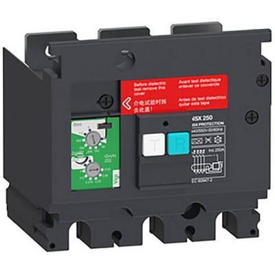 Schneider Electric LV429488 Extra veiligheidsmodule voor foutstroom VigiPacT voor Compact NSX 100/160 3P, 200 VAC tot 440 VAC, 30 mA tot 30 A, type A.