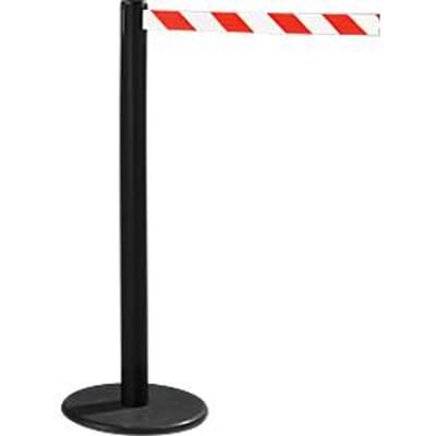 RS-GUIDESYSTEMS® riempaal GLA 28, incl. bodemplaat Ø 330 mm & riemcassette 2,3 m verlenging, 1 stuk, riem rood/wit