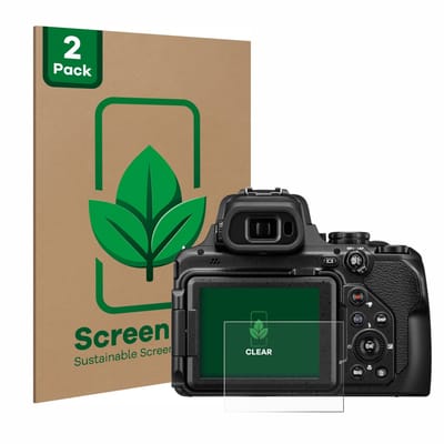 2 Stuks Screenprotector voor Nikon Coolpix P1100 - Hoogwaardige Beschermfolie transparant