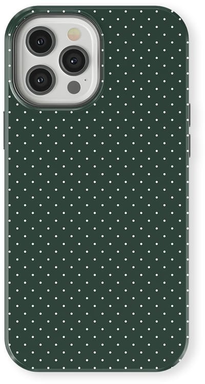 Micro Dots Tough Hoesje geschikt voor iPhone 12 Pro | Geschikt Voor Mag | Stippen Motief Backcover geschikt voor iPhone 12 Pro Pine Pins