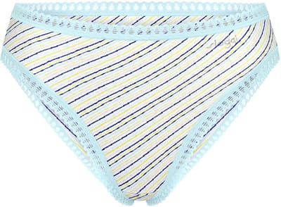 Sloggi Women GO Crush High leg (3-pack) - dames slip - lichtblauw - kobaltblauw en blauw - wit en geel gestreept