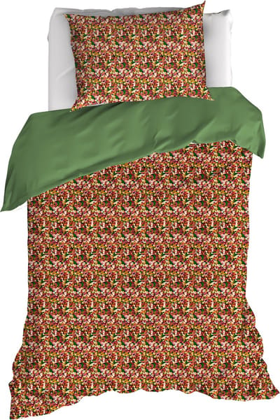 De Witte Lietaer Dekbedovertrek Flowerpower, Green Bee - 140 x 200/220 - Katoen Percal