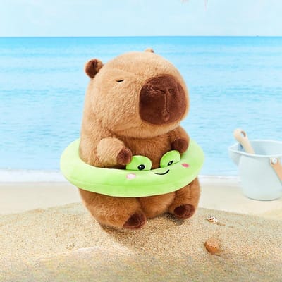 Zomer Zwemband Capibala Capybara Pop Pop Schattig Pluche Speelgoed Meisje Verjaardagscadeau 30cm