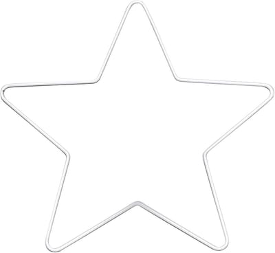 Metalen Frame Ster voor Knutselen - 25 cm, Gecoat in Wit, Perfect voor Dromenvangers en Wanddecoratie