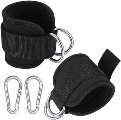 Dailygoods- Voetdoorvoeringen met D-ringen - Voetmanchetten - Karabijnhaak - Neopreen - 2 stuks - Duurzaam en comfortabel - Voetlussen