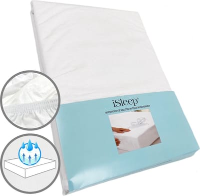 iSleep Molton Hoeslaken Waterdicht - 100% Katoen - Ledikant - 60x120 cm