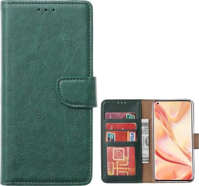 Bookcase Geschikt voor: Oppo F17 Pro - Groen - portemonnee hoesje