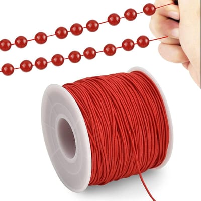 Solidchoice - Rood Elastisch Koord 1mm x 110 Yards voor Sieraden Maken