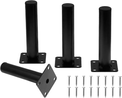 Meubelpoten Set - Steunvoeten Metaal - Meubels Versterken - Zwaar Belastbaar - 127 mm - Zwart