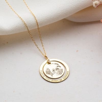 My Pets Family Ketting Met Hanger | 925 Sterling Zilveren Cadeau Dierenliefhebber | Goud_50 cm Ketting | Herinnering Huisdier