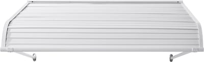 Aluminium Luifel 121.9 x 106.7 cm, Stabiele Venster en Deurluifel, Lichtgewicht en Duurzaam Aluminium Buitenafdekking voor Regen, Sneeuw en Zonbescherming Bij Ingangen, Vensters, Terrassen en Veranda's