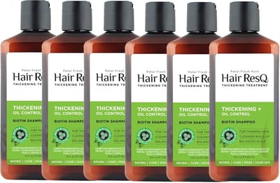PETAL FRESH - Hair ResQ Shampoo Thickening + Oil Control - 6 Pak - Voordeelverpakking