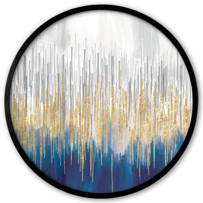 Poster in lijst Rond - Fotolijst 40x40 cm - Posters - Abstract - Schilderij - Olieverf - Ronde posterlijst zwart - Decoratie - Wanddecoratie woonkamer - Muurdecoratie slaapkamer