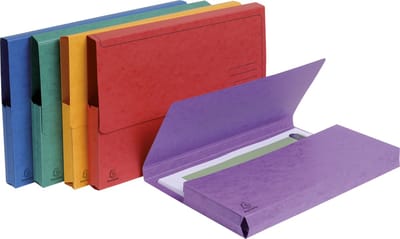 Exacompta 10x Pak van 5 pocketmappen in glanskarton 265g/m2 - 24x32cm A4 - - Geassorteerd - 4790E