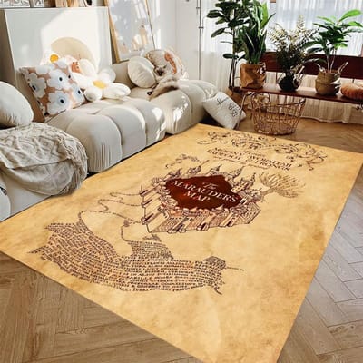 Harry Potter Zweinstein Tapijt Vloerkleed voor Huis Woonkamer Slaapkamer Bank Deurmat Decoratie, Speelkleed voor Kinderen Antislip Vloermat 80*120cm