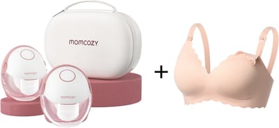 Momcozy M6 Handsfree Borstkolf - 2 stuks - Met voedingsbeha maat M - Aanpasbare maat borstschild - Elektrisch