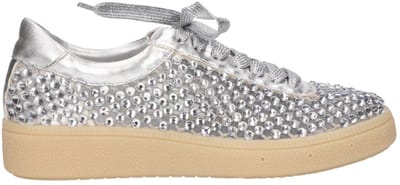 La Strada Sneaker Met Steentjes Zilver Mesh - Damesschoenen - Maat - 36