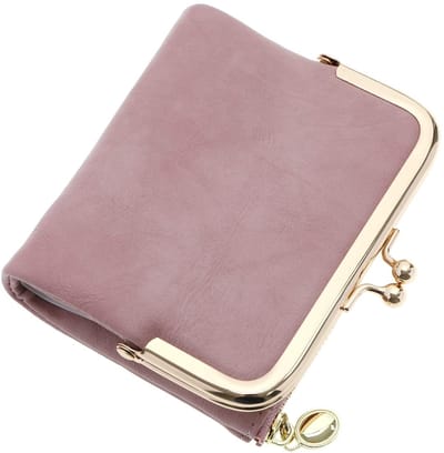 Dailygoods- Portemonnee Dames Vintage - PU-leer - Compact - Rits/Drukknoop - 6 Kaartsleuven - 12x10 cm - Multifunctioneel - Damesportemonnee