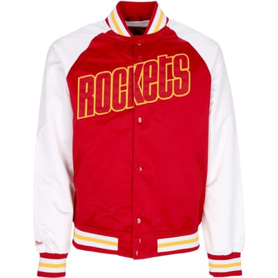 Bomberjack voor heren Nba Primetime Lw satijnen jack Hardwood Classics Houroc Scarlet