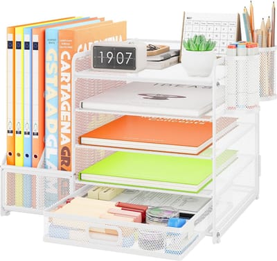 Bureau-organizer met archiefkast en penhouders - 5 verdiepingen, multifunctionele opbergruimte voor school en thuis