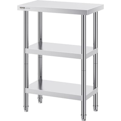 Roestvrij Staal Voedselbereidingstafel Commerciële Keuken Werktafel 14 x24