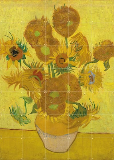 IXXI Zonnebloemen (1889), Vincent van Gogh (1853 - 1890) & Van Gogh Museum - 100 x 140 cm - Grote wanddecoratie en posters - Olieverf