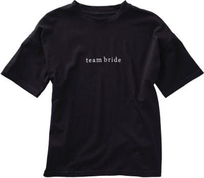 Ginger Ray - Zwart t-shirt team bride - maat S