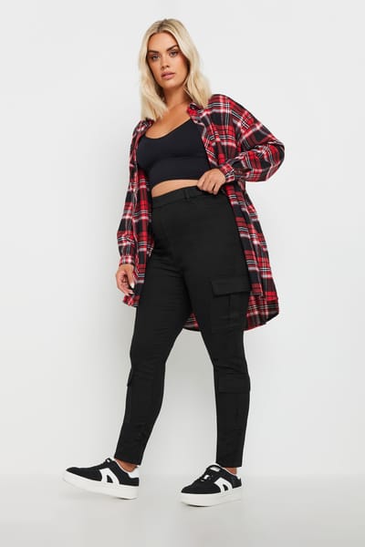 Yours Jegging Met Cargozakken In Zwart Size 42