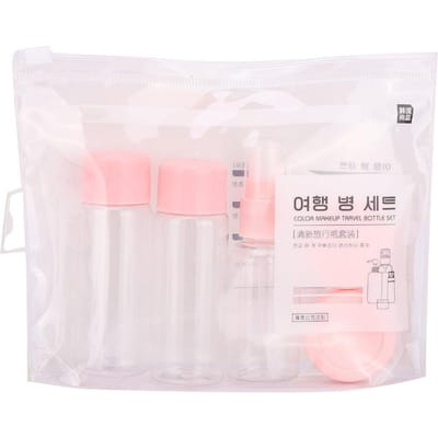 Bouteilles de pulvérisation de maquillage transparentes, conteneur vide de Lotion, Kit de voyage 6 pièces