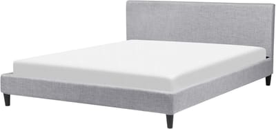 FITOU - Tweepersoonsbed - Lichtgrijs - 180 x 200 cm - Polyester