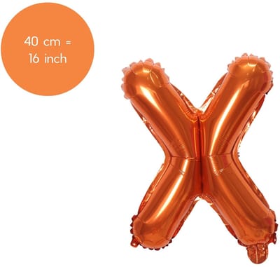 Fienosa Folieballon Letter X Oranje 40 cm – Letterballon voor EK, WK & Feestdecoratie