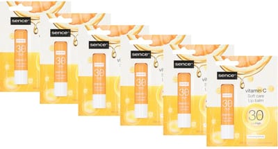 Sence Lippen Balsem Vit. C SPF 30 - Voordeelverpakking 6 x 4,3 Gram