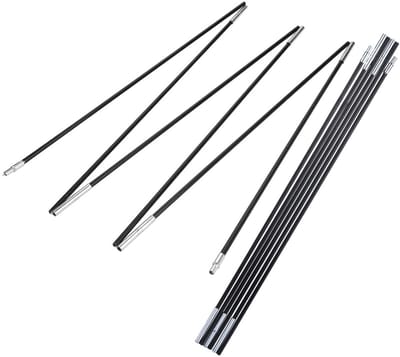 Dailygoods- Tentstokken Opvouwbaar - Glasvezel Tentstokken - Lichtgewicht Steunstangen - Draagbare Kampeertentstokken - Meerdere Secties - Ruimtebesparend - Kampeerstok