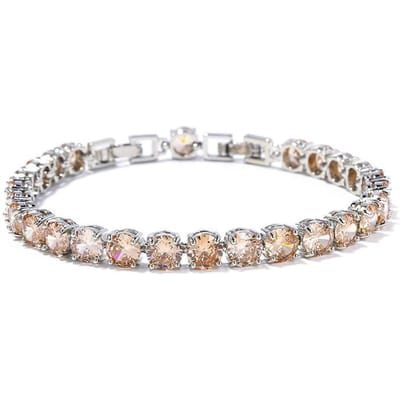 Super Flash Zirkonia Armband 6mm Meerkleurig Optioneel Sieraden Armband Platina Verguld Dames Diamant Armband 6mm main stone white