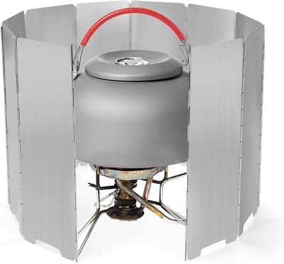 Vouwbare Aluminium Windbescherming voor Campingkachels - Ideaal voor Buitenactiviteiten en Kamperen