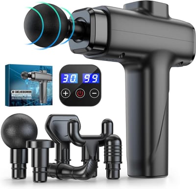 SCH® Massage Gun Professioneel - Massage Gun - Zwart - 15cm x 10cm x 7cm