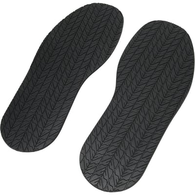 1 paar volledige zolen 12,7 inch lang 4,9 inch breed antislip rubberen schoenzool met geluidsreductie voor reparatie zwart