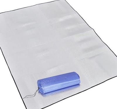 Isolatiemat van aluminiumfolie 200 x 150 cm - warmte isolerend - compact licht - camping yoga sport