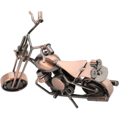 IJzeren Motorfiets Model Vintage Motorfiets Tafel Figuur Decoratie voor Huis en Kantoor gray