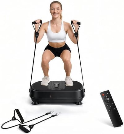 RWB® Trilplaat - Trilplaat Fitness - Trilplaat Voor Benen Bloedsomloop - Zwart - 30cm x 46cm x 13cm