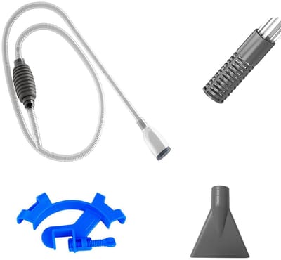 BRENZOOS- Aquariumreinigingsset 1,5 m - Grindreiniger - Waterwisselaar - Filter - Fixatieklem - Voor aquariumonderhoud - Aquariumreiniger