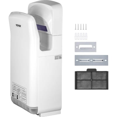 Jet Handdroger, Premium Elektrische Commerciële Blad Handdroger, ABS Lucht Droger Hand met HEPA Filtratie Wandmontage Handdroger, 2000W 220V Verticale Hand