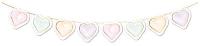 Globos Paper Garland Watercolors Hearts - 2m