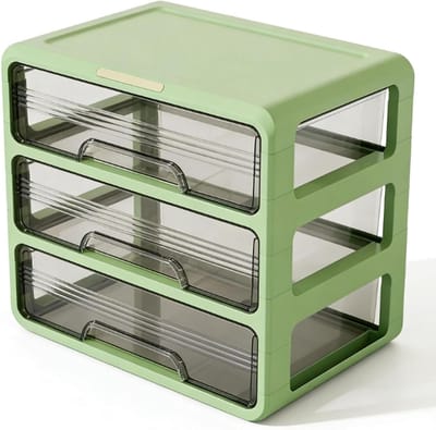 Make-up Organizer - Opbergdoos Lades - Cosmetica Sorteren - Stof- en Waterdicht - 335 cm Hoog - Lichtgroen